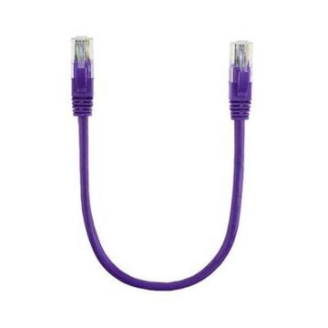 Патч-корд 0.3м, RJ-45, Cat.5e, CU, медь, фиолетовый Ritar (PCR-CU/0.3Pe / 14090)