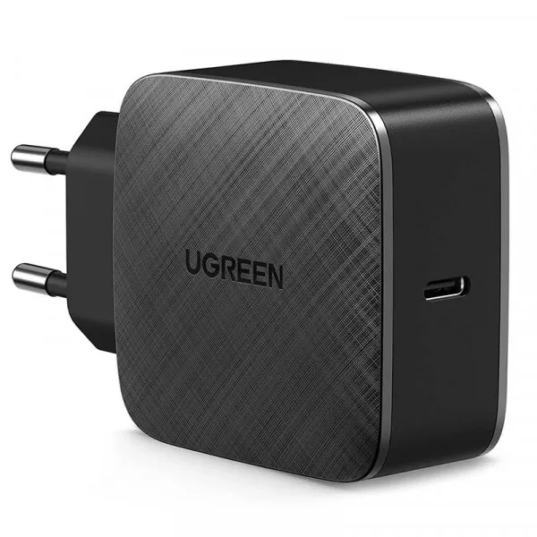 Зарядний пристрій Ugreen CD217 65W Type-C PD GaN Charger (Black) (70817)