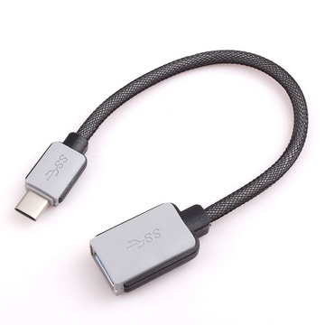 Адаптер і перехідник USB3.1 Type-C  --> USB (OTG) OEM, 0.2м, оплетення