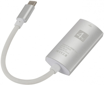 Адаптер і перехідник USB3.1 Type-C --> HDMI (F), 4K 30HZ, 0.1м, Sailver