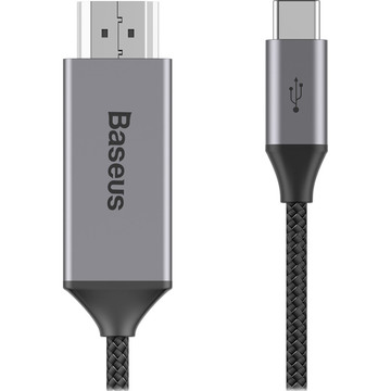 Адаптер и переходник USB Адаптер Baseus Video Type-C Male To HD4K Male Adapter Cable 1.8M Grey