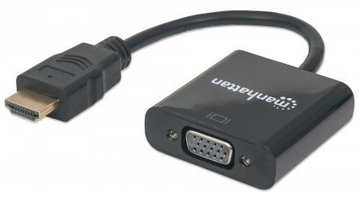 Адаптер і перехідник HDMI M -> VGA F (без аудіо) Manhattan