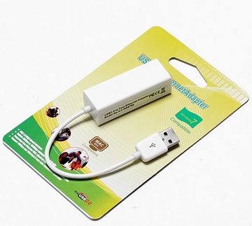 Адаптер і перехідник USB --> Ethernet RJ45, 0.1м White, RTL