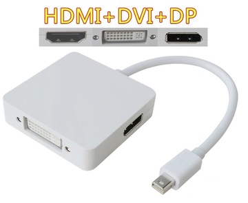 Адаптер і перехідник mini DisplayPort M --> HDMI/DisplayPort/DVI (24+5), FHD 1080p, 0.2 м