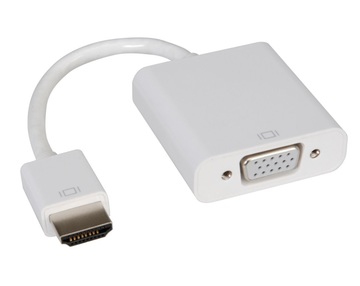 Адаптер и переходник HDMI M – VGA F White (без звука) OEM