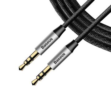 Кабель синхронизации Jack 3.5mm Baseus Yiven Audio Cable M30 M/M 1m Sailver+Black