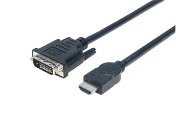 Кабель HDMI M - DVI 24M, 1.5 м, оплетка