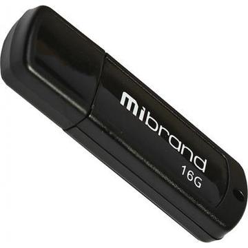 Флеш память USB Mibrand 16GB Grizzly Black USB 2.0 (MI2.0/GR16P3B)