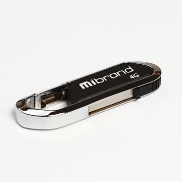 Флеш память USB Mibrand 4GB Aligator Black USB 2.0 (MI2.0/AL4U7B)