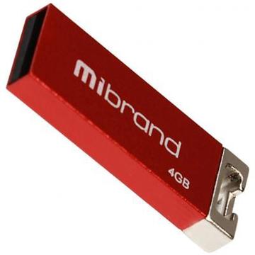 Флеш память USB Mibrand 4GB Сhameleon Red USB 2.0 (MI2.0/CH4U6R)