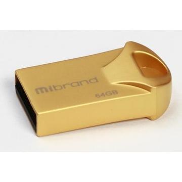 Флеш память USB Mibrand 64GB Hawk Gold USB 2.0 (MI2.0/HA64M1G)