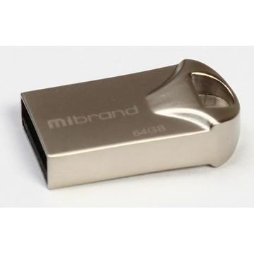 Флеш память USB Mibrand 64GB Hawk Silver USB 2.0 (MI2.0/HA64M1S)