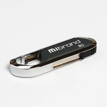 Флеш память USB Mibrand 8GB Aligator Grey USB 2.0 (MI2.0/AL8U7G)