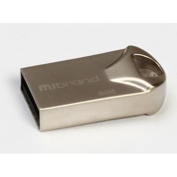 Флеш память USB Mibrand 8GB Hawk Silver USB 2.0 (MI2.0/HA8M1S)