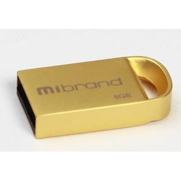 Флеш память USB Mibrand 8GB lynx Gold USB 2.0 (MI2.0/LY8M2G)