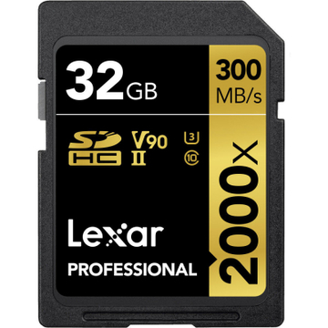 Карта пам'яті  Lexar 32GB SDHC class 10 UHS-II V90 U3 2000x (LSD2000032G-BNNNG)