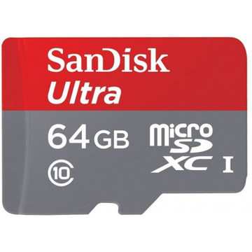 Карта пам'яті  SanDisk 64GB microSDHC class 10 UHS-I A1 Ultra (SDSQUA4-064G-GN6MN)