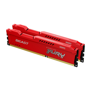 Оперативна пам'ять DDR3 16GB (2x8GB) 1600 MHz Fury Beast Red HyperX (Kingston Fury) (KF316C10BRK2/16)