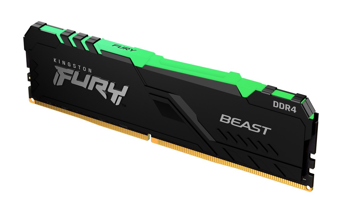 Оперативна пам'ять DDR4 16GB 2666 MHz Fury Beast RGB HyperX (Kingston Fury) (KF426C16BB1A/16)