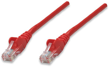 Патч-корд UTP Cat.5e ( 0.5м Red) Intellinet