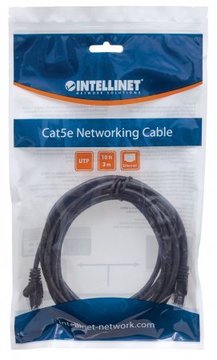 Патч-корд UTP Cat.5e ( 3м Black ) Intellinet ССА