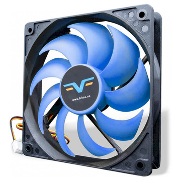 Система охолодження Frime (FBF120HB3) 120x120x25мм, 3pin+Molex, Black/Blue