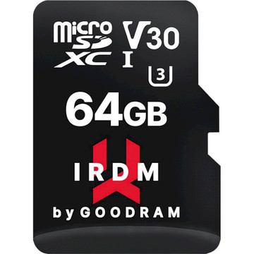 Карта пам'яті  GoodRam microSDHC 64GB IRDM UHS-I U3 V30 (IR-M3AA-0640R12)