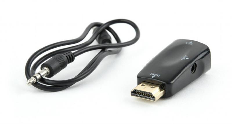 Адаптер и переходник Cablexpert (AB-HDMI-VGA-02) HDMI-VGA/3.5 мм Black