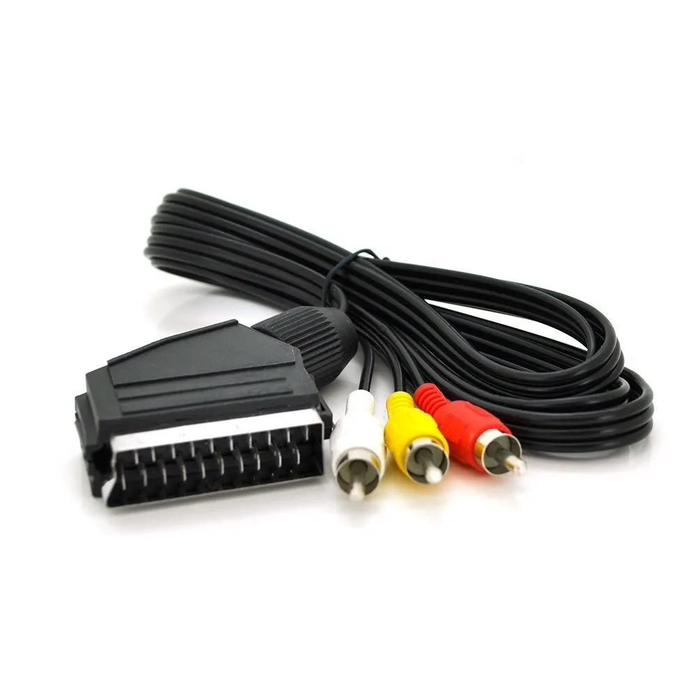 Кабель Merlion (TT-SCART (M)-3RCA (M)-1.2/00023) SCART-3RCA 1.2м Black