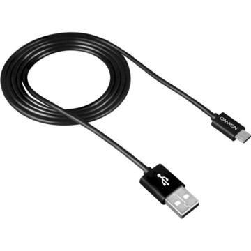Кабель USB Canyon USB - MicroUSB 1м Black (CNE-USBM1B)