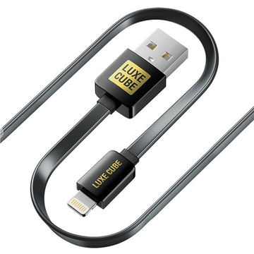 Кабель USB Luxe Cube Flat USB-Lightning 1м Black (2231252964019)