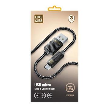 Кабель USB Luxe Cube Premium USB-microUSB 1м серый (8886668686167)
