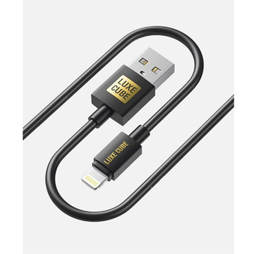 Кабель USB Luxe Cube USB-Lightning 3А 1м Black (7775557575211)