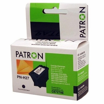 Струменевий картридж Patron HP PN-H27 Black (C8727AE) (CI-HP-C8727AE-B-PN)