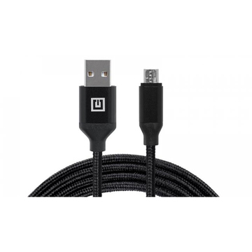 Кабель USB REAL-EL Premium Fabric USB-microUSB 2m Black UAH (4743304104758)