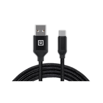 Кабель USB REAL-EL Premium Fabric USB-USB Type C 2m Black UAH (4743304104765)