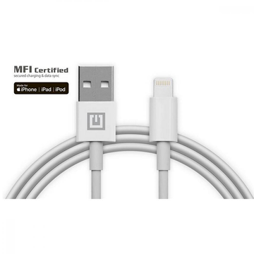 Кабель USB REAL-EL USB-Lightning 2m White UAH (4743304104673)