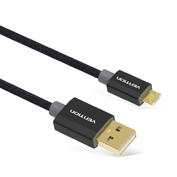 Кабель USB Vention USB-A 2.0 - microUSB B 2 m Black (CADBH)