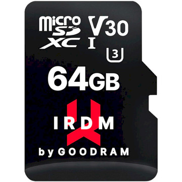 Карта пам'яті GOODRAM IRDM microSDXC 64GB UHS I U3 A2 + ad