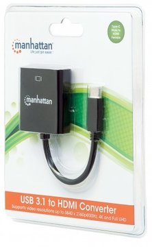 Адаптер и переходник Manhattan USB3.1 Type-C/ HDMI