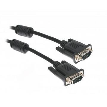 Кабель Maxxter (V-VGA-6) VGA-VGA HD15M/HD15M 3+4C с 2-мя фер 1.8м Black