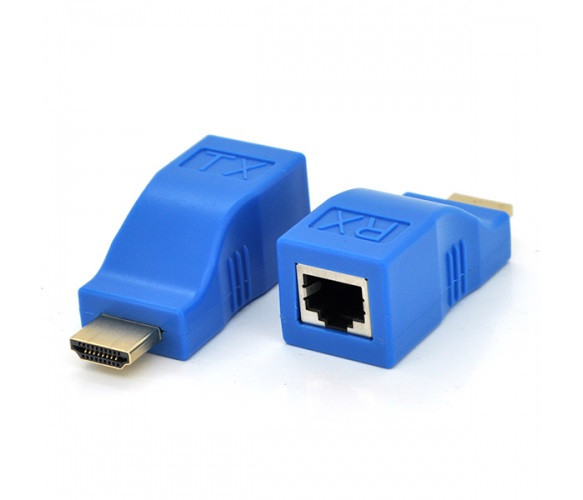 Кабель  WhiteVoltronic (YT-SCPE HDMI-30m720P/14662) HDMI-RJ-45 Blue