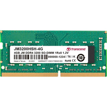 Оперативна пам'ять Transcend 4GB SO-DIMM DDR4 3200MHz (JM3200HSH-4G)