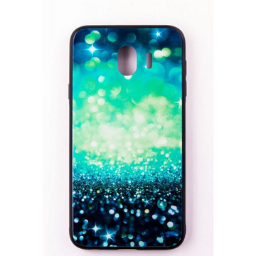 Чехол-накладка Dengos Glam для Samsung Galaxy J4 SM-J400 Голубой-мятный калейдоскоп (DG-BC-GL-25)