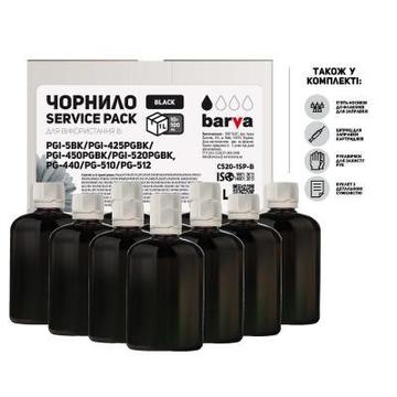 Чернило Barva Canon PGI-520/PG-510 Black 10x100мл ServicePack (C520-1SP-B)