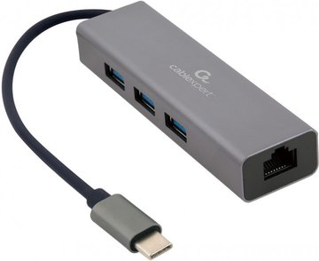 USB Хаб Cablexpert Grey (A-CMU3-LAN-01)