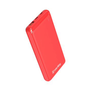 Внешний аккумулятор ColorWay Soft Touch 10000mAh Red (CW-PB100LPE3RD-PD)