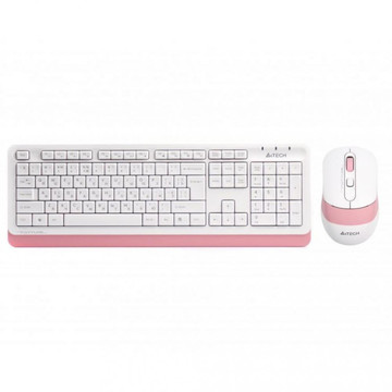 Комплект (клавіатура і мишка) A4Tech FG1010 White/Pink USB
