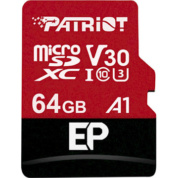 Карта памяти Patriot 64GB UHS-I/U3 Class 10 (PEF64GEP31MCX)