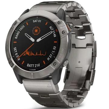 Смарт-часы Garmin Fenix 6X Pro Solar Titanium with Vented Titanium Bracelet (010-02157-24)